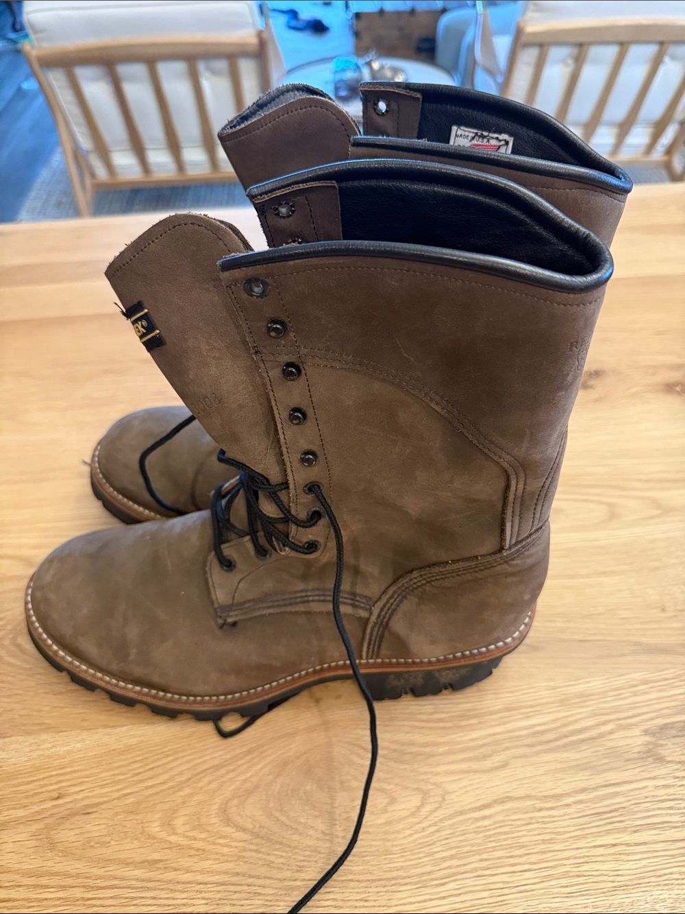 Red Wing Gore-Tex Shoes Brown Lace-Up Leather Work Boots